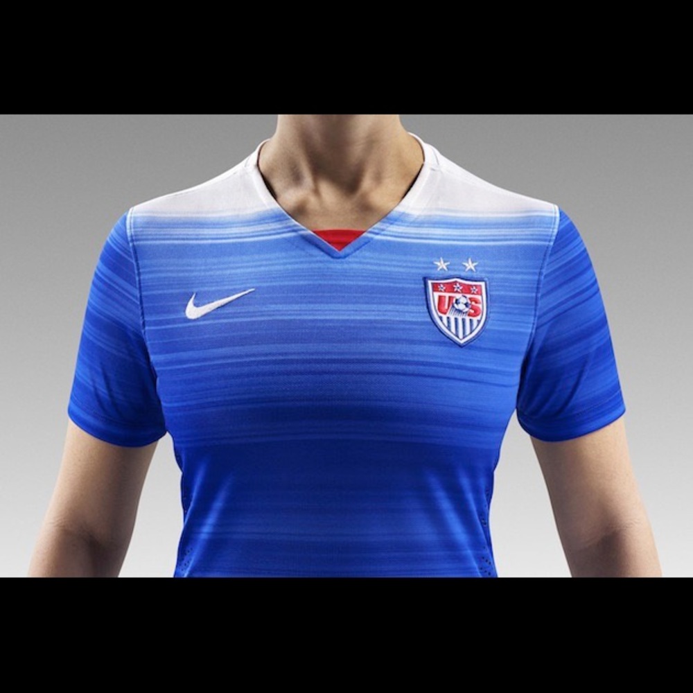 USA Womens National Team USWNT Soccer Futbol Nike Authentic Away 2015 Jersey Kit